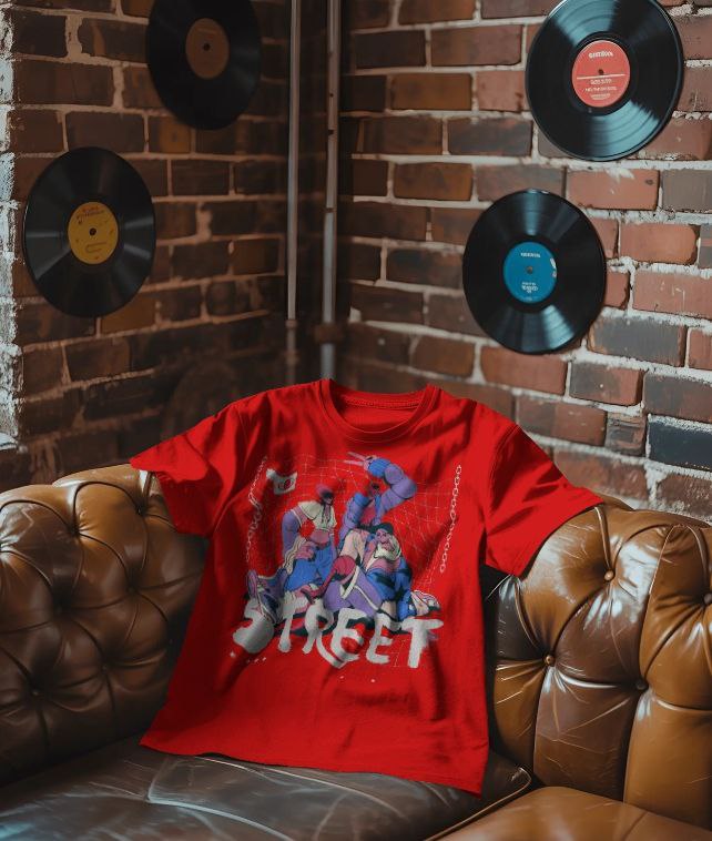 STREET – Cyber Urban Graphic Tee : Oversized Classic T-Shirt
