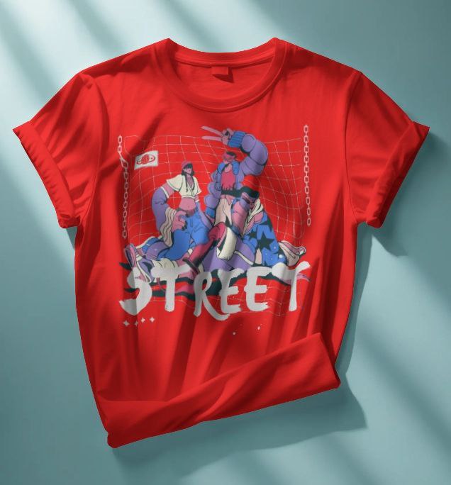 STREET – Cyber Urban Graphic Tee : Oversized Classic T-Shirt